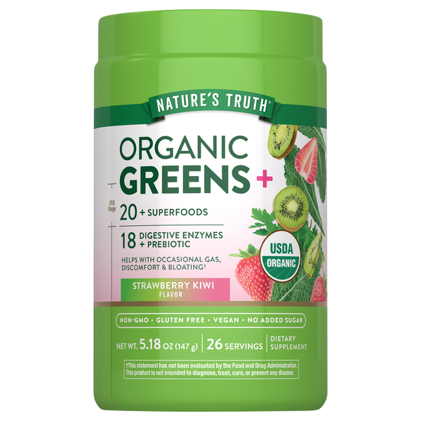 Nature's Truth Organic Strawberry Kiwi Greens Powder