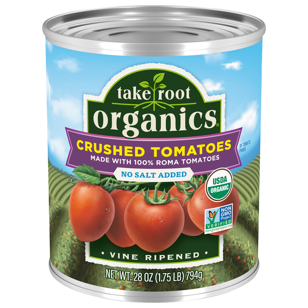 Take Root Organics No Salt Added Crushed Tomatoes