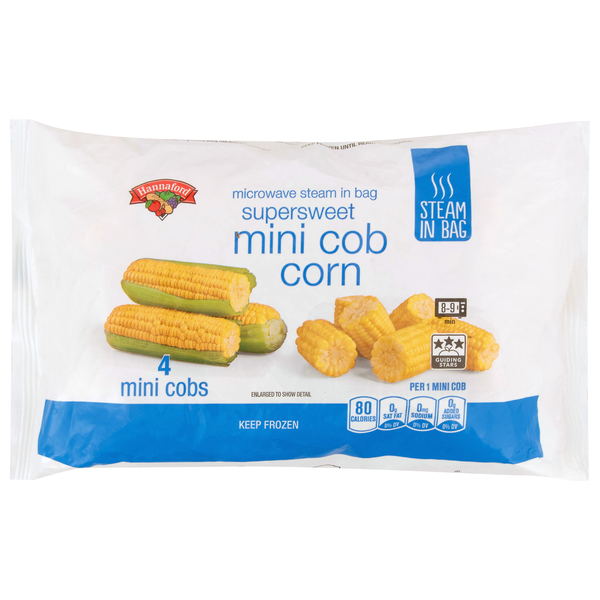 Hannaford Steam In Bag Mini Cob Corn Frozen