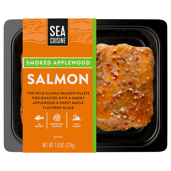 Sea Cuisine Wild Applewood Smoked Alaska Salmon Fillets - 2 ct Frozen