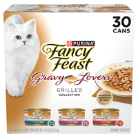 Fancy Feast Gravy Lovers Grilled Collection Variety Wet Cat Food - 30 ct