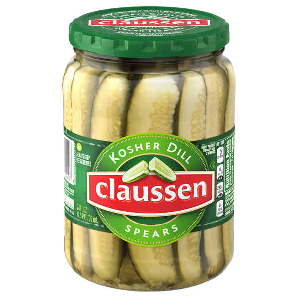 Claussen Kosher Dill Pickles Spears Refrigerated