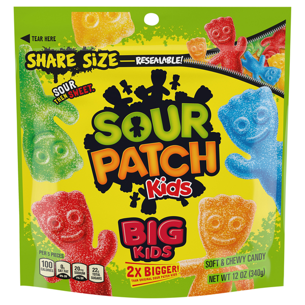 Sour Patch Big Kids Sour Then Sweet Soft & Chewy Candy Share Size