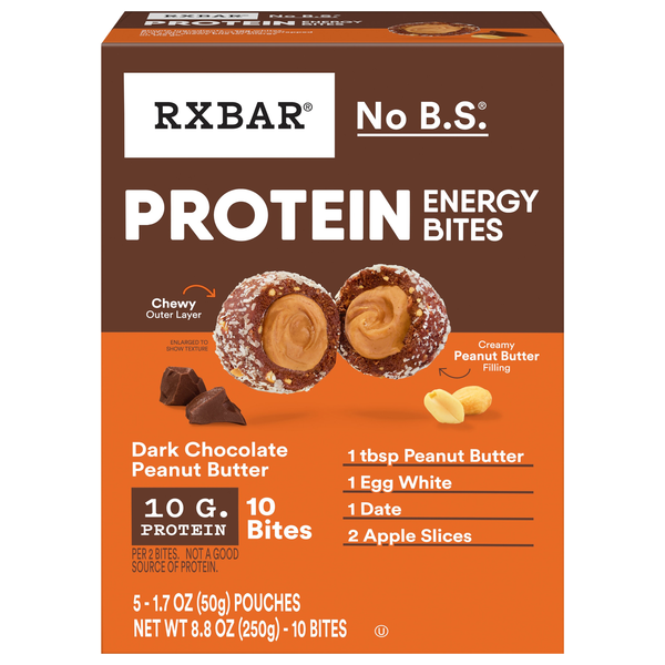 RXBAR Dark Chocolate Peanut Butter Protein Energy Bites - 5 ct