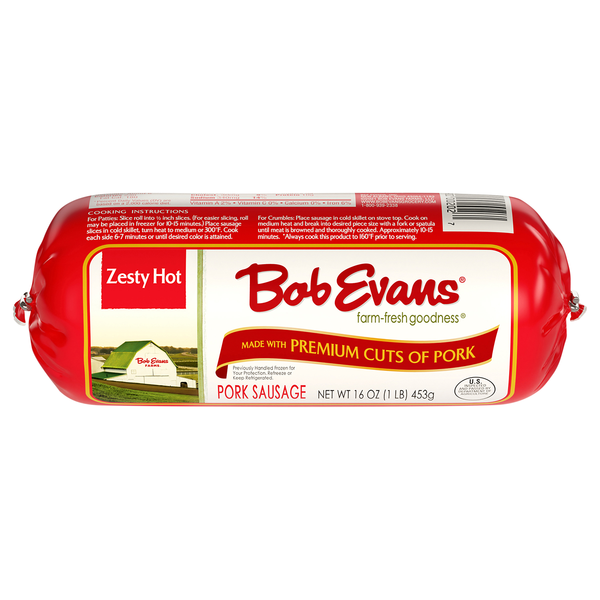 Bob Evans Zesty Hot Pork Breakfast Sausage Roll