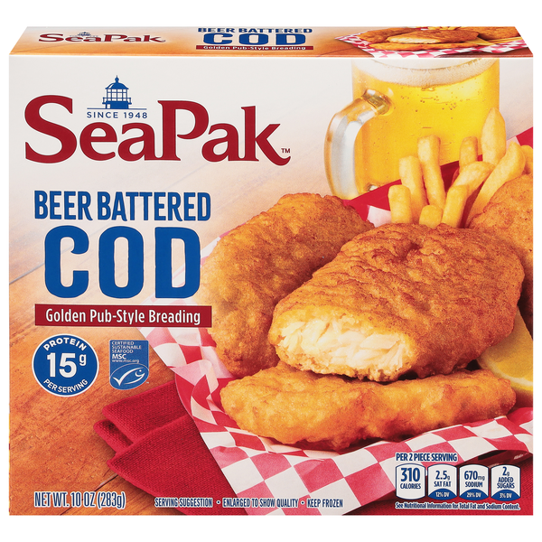 SeaPak Beer Battered Cod Frozen
