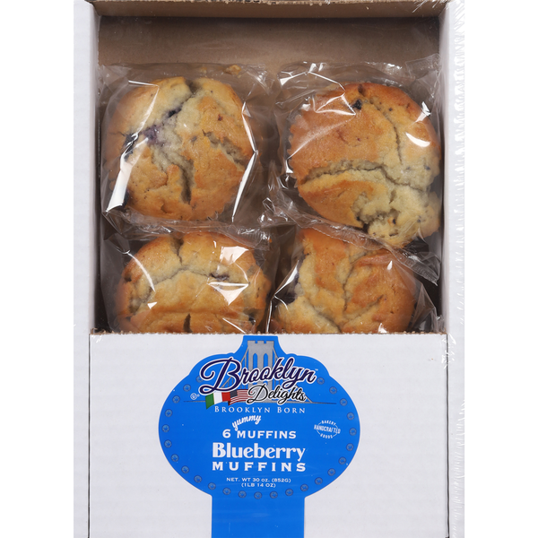 Brooklyn Delights Blueberry Muffins - 6 ct