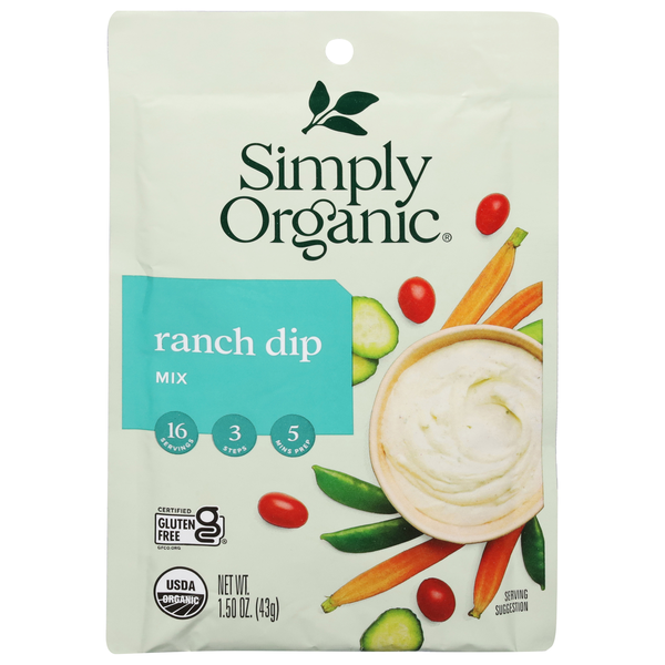 Save on Simply Organic Dip Mix Packet Ranch Order Online Delivery GIANT