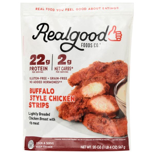 Realgood Foods Co. Buffalo Style Chicken Strips Frozen