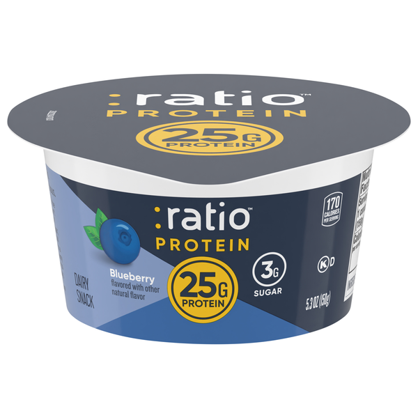 ratio PROTEIN 25g Blueberry Dairy Yogurt Snack Cup