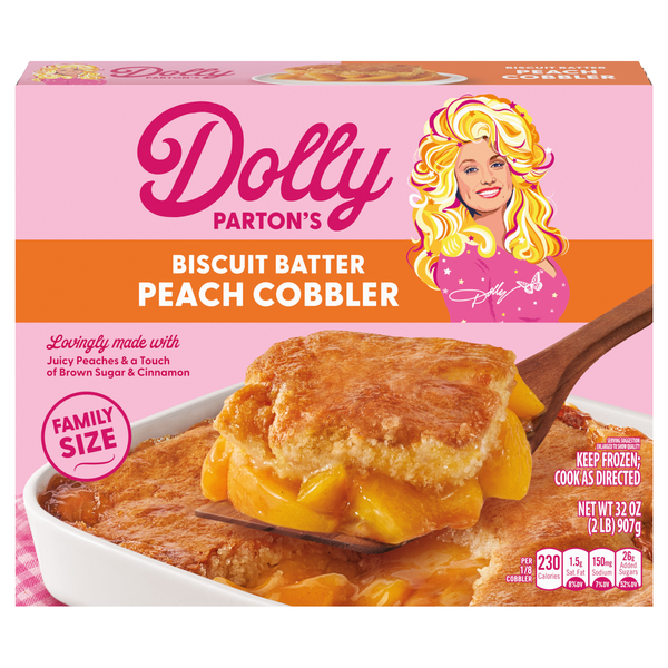 Dolly Parton's Biscuit Batter Peach Cobbler Family Size Frozen