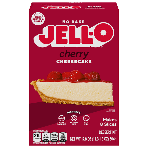 Jell-O No Bake Cherry Cheesecake Dessert Kit