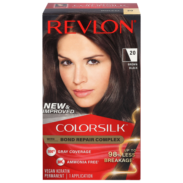 Revlon ColorSilk Beautiful Permanent Hair Color Brown Black 20