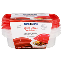 Food Lion Large Entree Containers 4 Cups