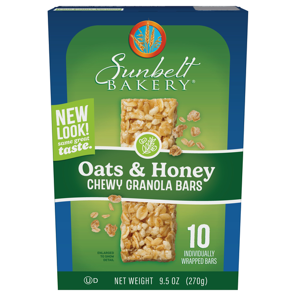 Sunbelt Bakery Chewy Oats & Honey Granola Bars - 10 ct