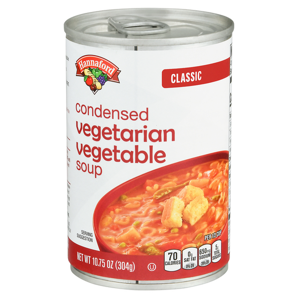 Hannaford Condensed Classic Vegetarian Vegetable Soup