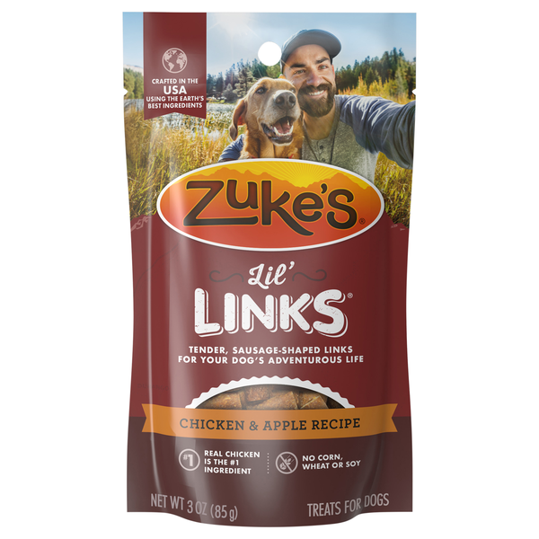 Zuke's Lil' Links Chicken & Apple Snacking Sausage Treats for Dogs