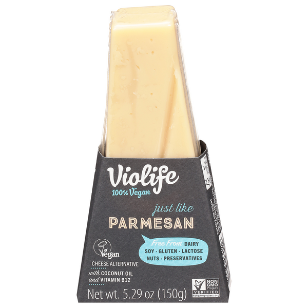 Violife Dairy Free Vegan Just Like Parmesan Cheese Alternative Wedge
