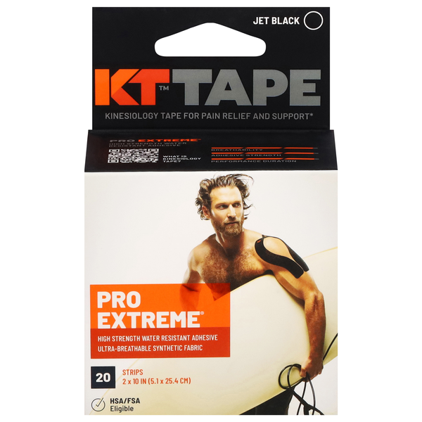 KT Tape Pro Extreme Kinesiology Therapeutic Tape Jet Black