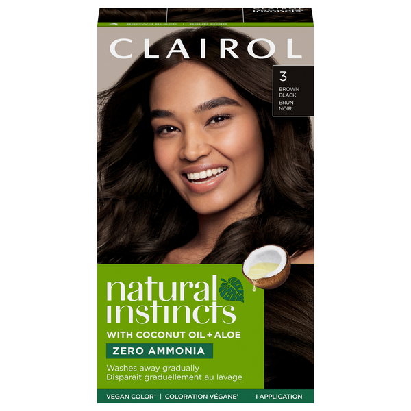 Clairol Natural Instincts Zero Ammonia Hair Color Brown Black 3