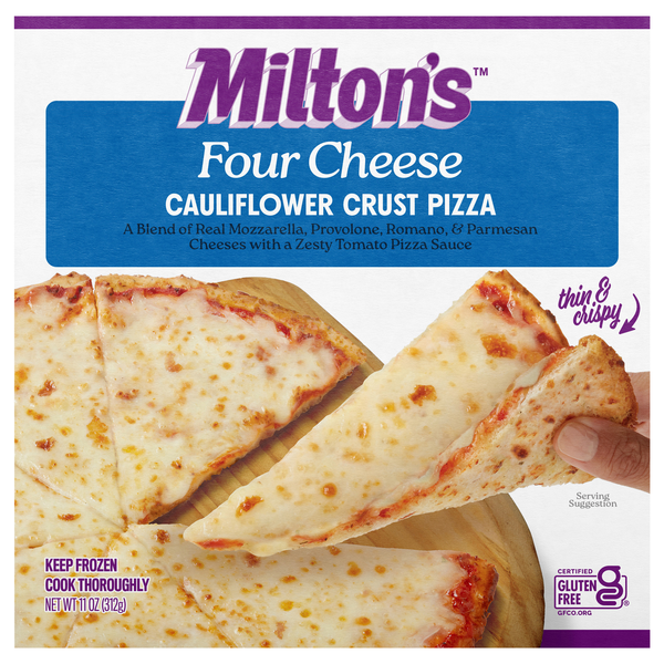 Milton's Gluten Free Thin & Crispy Cauliflower Crust Four Cheese Pizza
