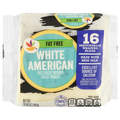 Stop & Shop Singles Fat Free White American Cheese Slices - 16 ct