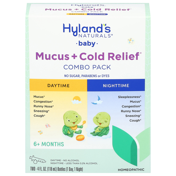 Hyland's Naturals Baby 6m+ Daytime/Nighttime Mucus + Cold Relief - 2 ct