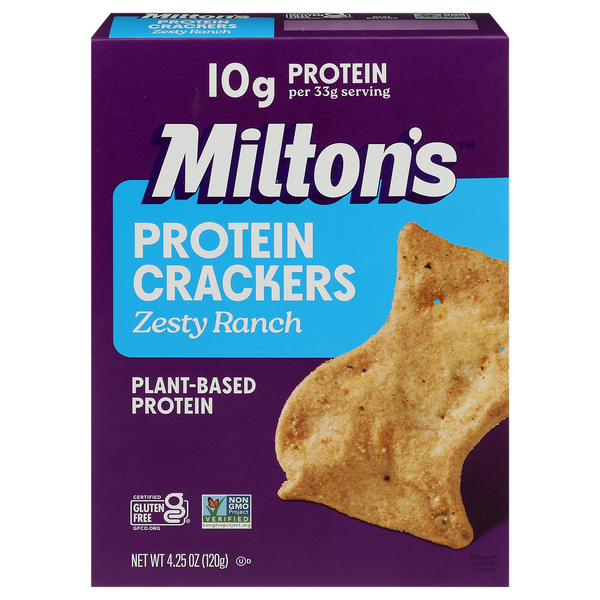 Milton's Zesty Ranch Plant Based Protein Crackers