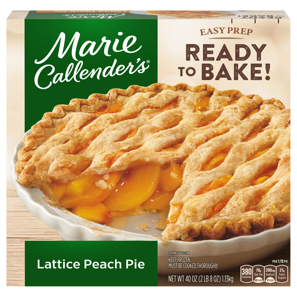 Marie Callender's Lattice Peach Pie Frozen
