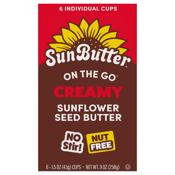 SunButter On The Go Creamy Sunflower Seed Butter - 6 ct