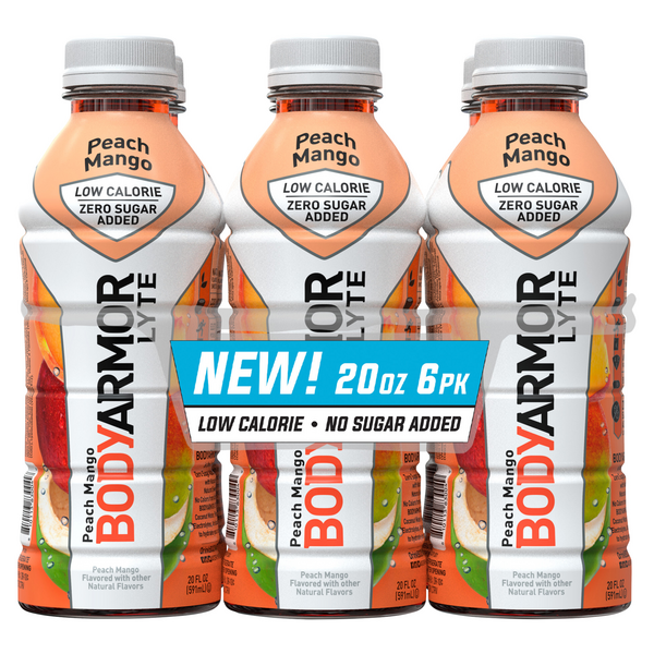 Save on BODYARMOR Lyte Peach Mango Sports Drink Zero Sugar Added 6 pk