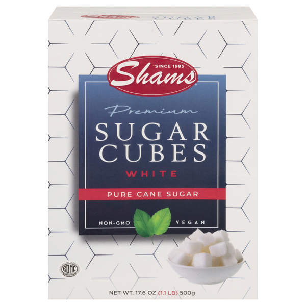 Shams Premium White Pure Cane Sugar Cubes