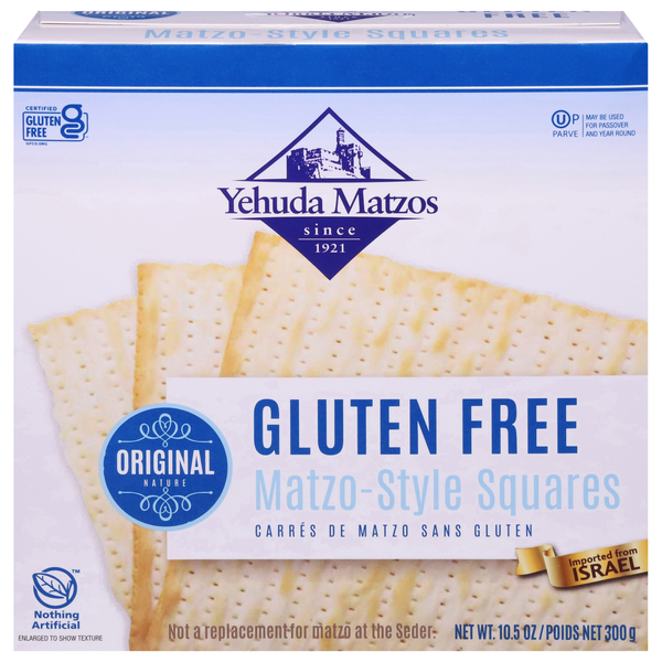 Yehuda Gluten Free Original Matzo-Style Squares Kosher For Passover