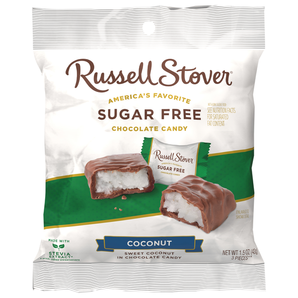 Russell Stover Sugar Free Assorted Coconut Chocolate Candy - 3 ct