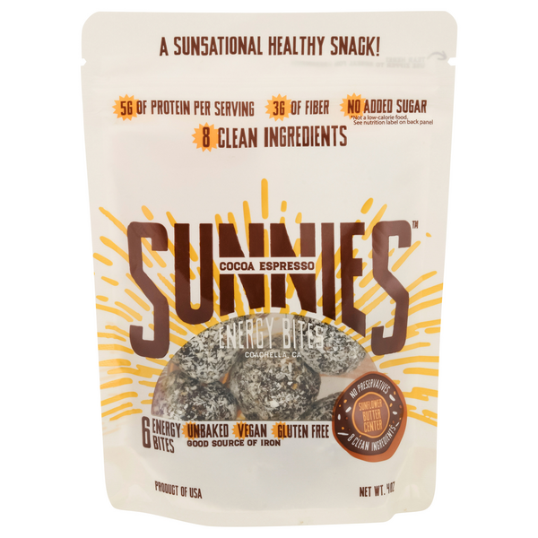 Save on Sunnies Energy Bites Cocoa Espresso 6 ct Order Online