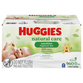 Huggies Natural Care Sensitive Unscented Baby Wipes Pop-Top 64 ct ea 15 pk