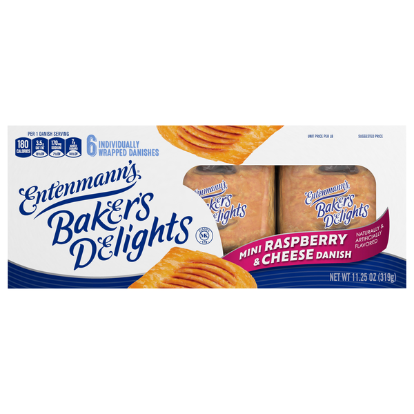 Save on Entenmann's Minis Raspberry & Cheese Danish 6 ct Order Online