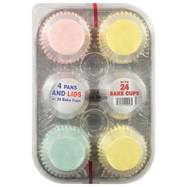 Handi-Foil Muffin Pans with Lids - 6 ct