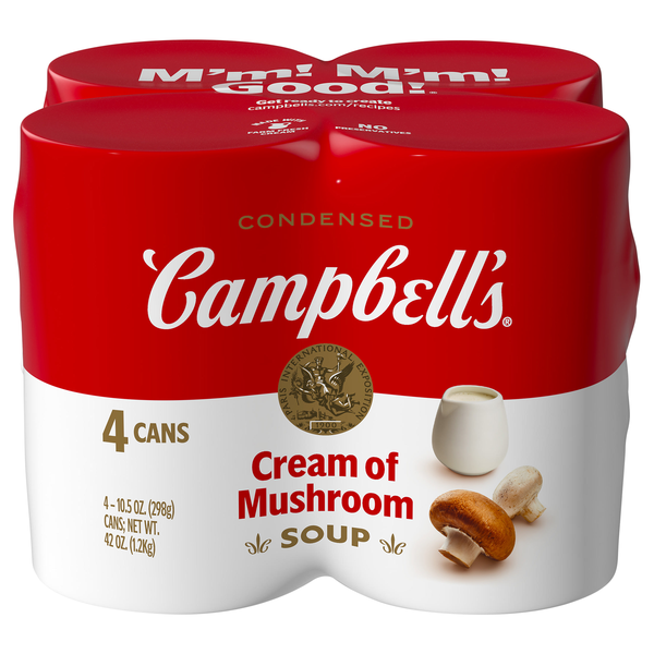 Campbell's Condensed Cream of Mushroom Soup - 4 ct