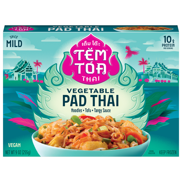 Tem Toa Vegetable Pad Thai Bowl Frozen Meal