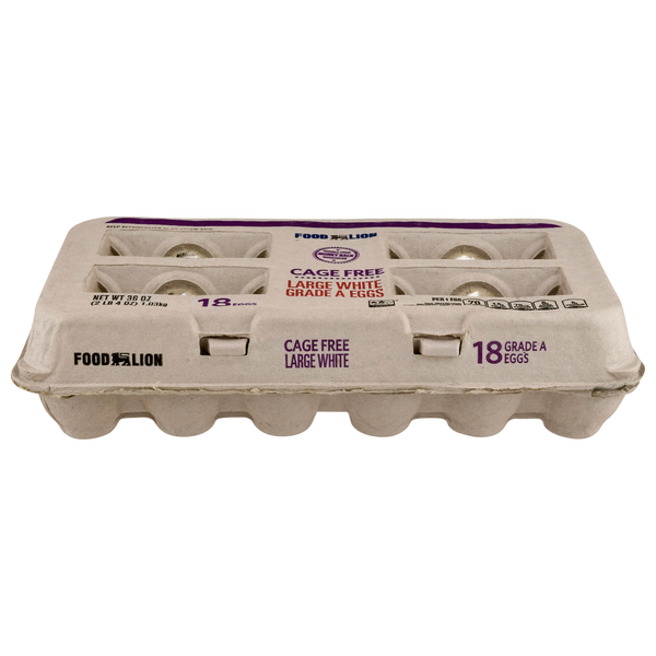 Food Lion Cage Free Grade A Large White Eggs