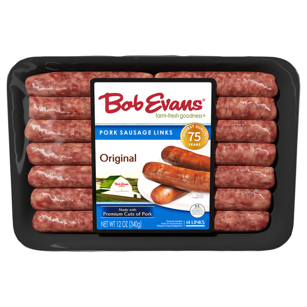 Bob Evans Original Pork Breakfast Sausage Links - 14 ct