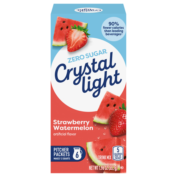 Crystal Light Pitcher Packets Strawberry Watermelon Drink Mix - 6 ct