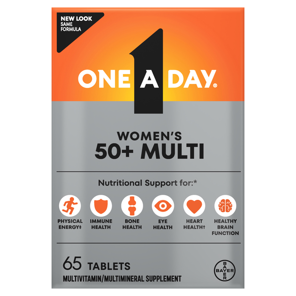 One A Day Women's 50+ Complete Multivitamin Supplement Tablets