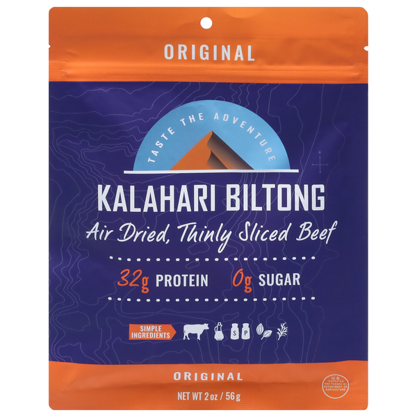 Kalahari Biltong Original 32g Protein Air-Dried Thinly Sliced Beef