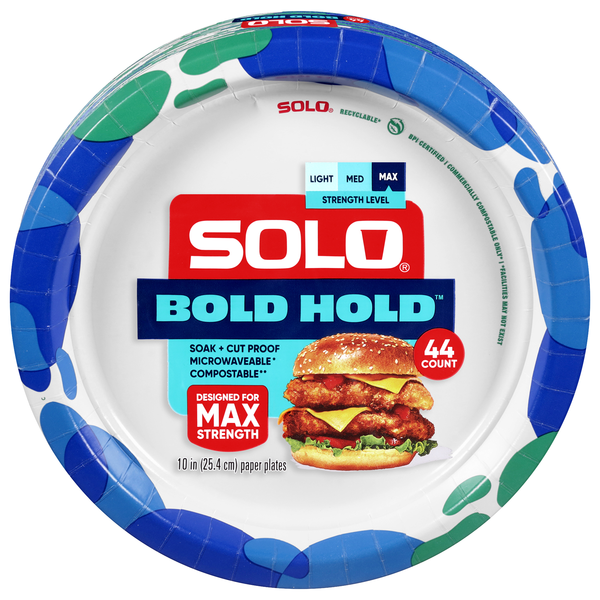Solo Bold Hold Paper Plates 10 Inch