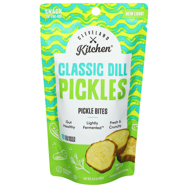 Cleveland Kitchen Classic Dill Pickle Bites Snack Pouch Refrigerated