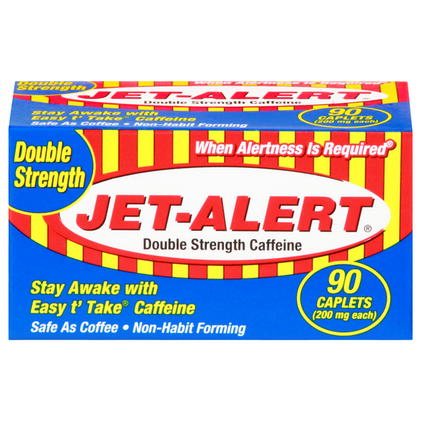 Jet-Alert Caffeine 200 mg Caplets Double Strength