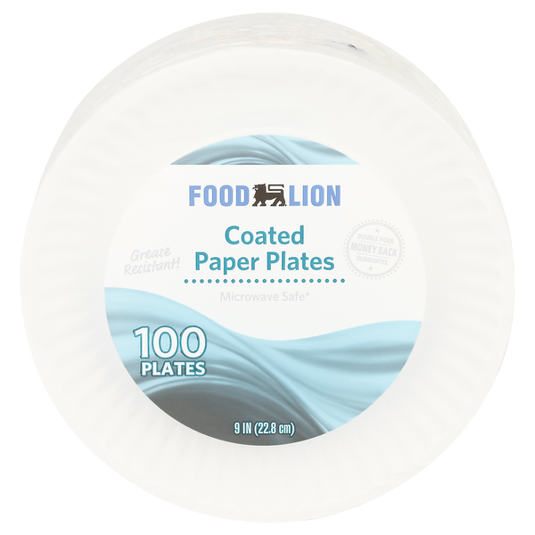 Food Lion Paper Plates Coated 9 Inch