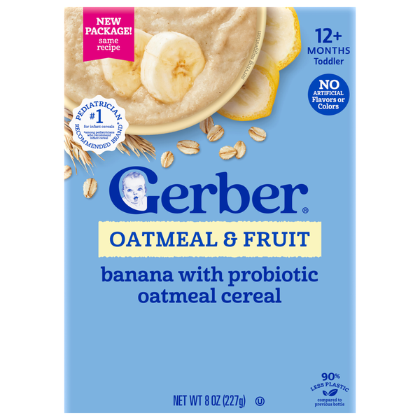 Gerber Banana Oatmeal Cereal Toddler Food 12m+